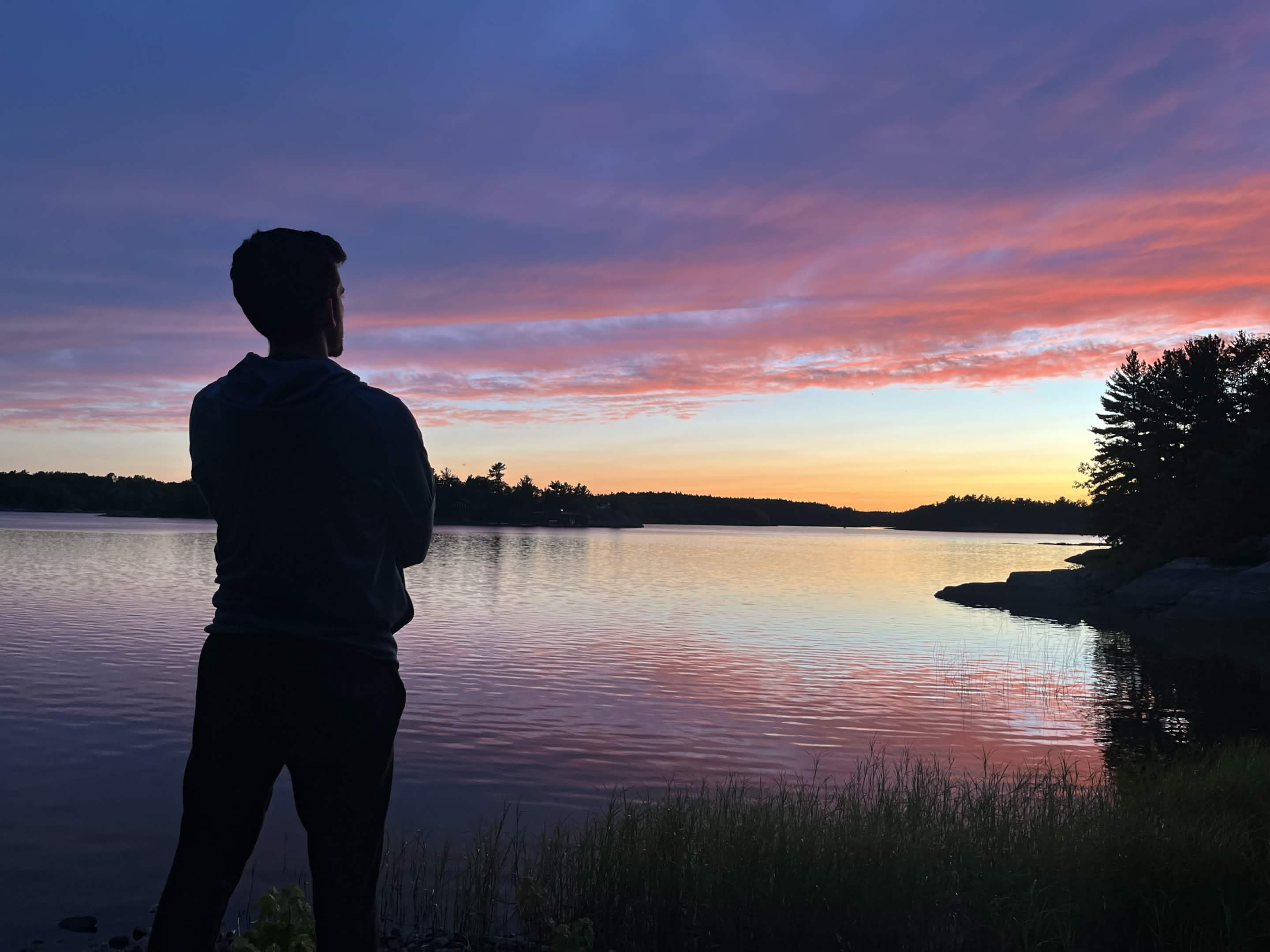 me in front of the sunset
